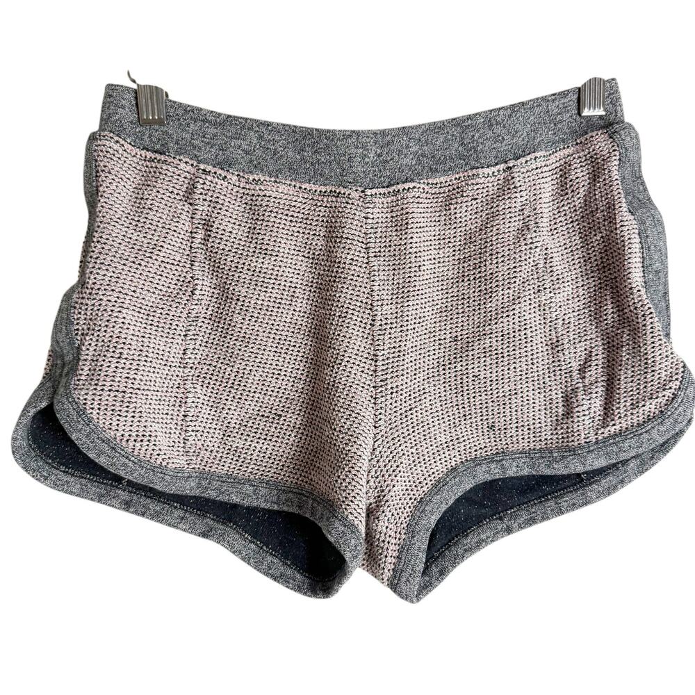 T Alexander Wang Gray Textured Knit Micro Mini Lounge Running Shorts Medium